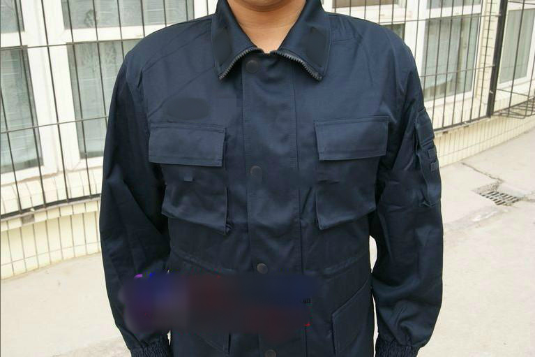06地勤夏工作服套装深灰色工装防静电春秋夹克式训练服透气机修服