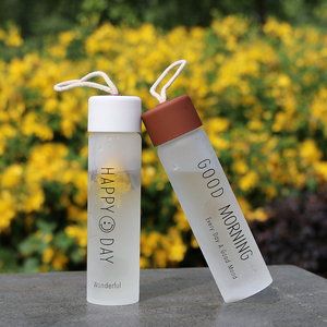 韩版简约磨砂玻璃水杯