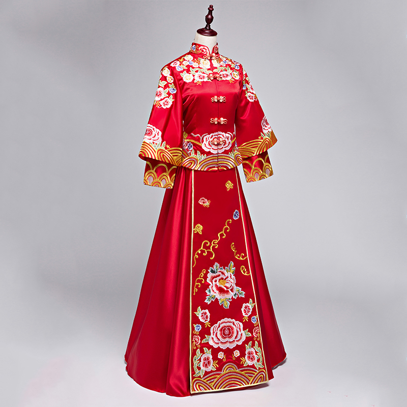 2017新款秀合服新婚礼服新娘敬酒服中式婚服嫁衣显瘦秀禾服