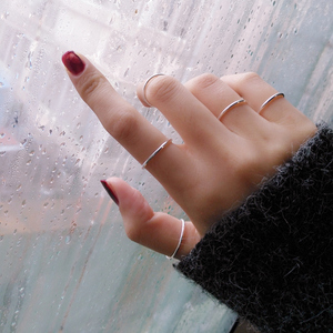 925纯银关节戒指套装