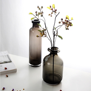 欧式彩色小花瓶玻璃透明花器