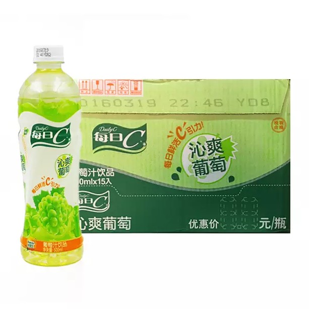 康师傅 果味饮料果汁每日c葡萄汁饮料汁500ml*15瓶整江浙沪皖包邮