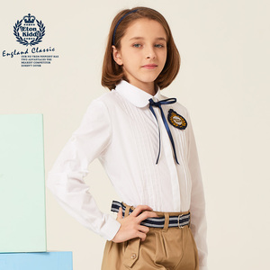 女童英伦风蝴蝶结衬衣