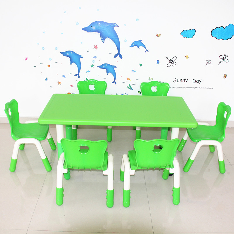 育童幼儿园儿童塑料课桌椅早教培训中心宝宝吃
