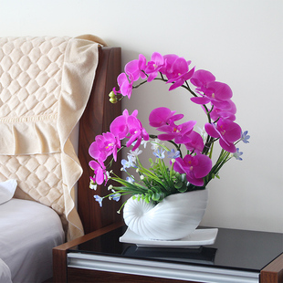 包邮欧式蝴蝶兰花艺整体套装摆件假花绢花客厅
