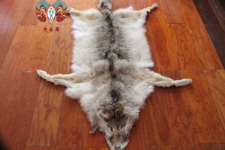 青藏草原整张狼皮地毯 沙发垫坐垫褥子 辟邪驱凶 保暖