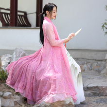 外搭披肩外套 双层雪纺 禅意复古茶服中国风女装 佛笑缘之清歌引