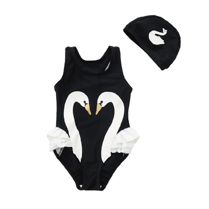 西米爱虫女童儿童泳衣女宝宝ins连体泳装白天