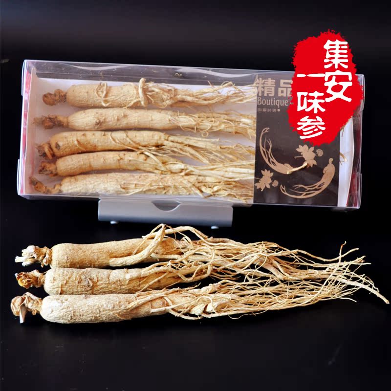 长白山人参生晒白参全须东北特产干参须泡药酒参吉林园参礼盒包邮