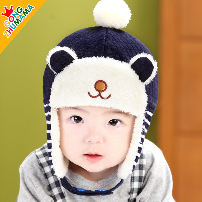帽韩版小熊婴儿妈妈冬季帽子公主雷锋帽护耳套