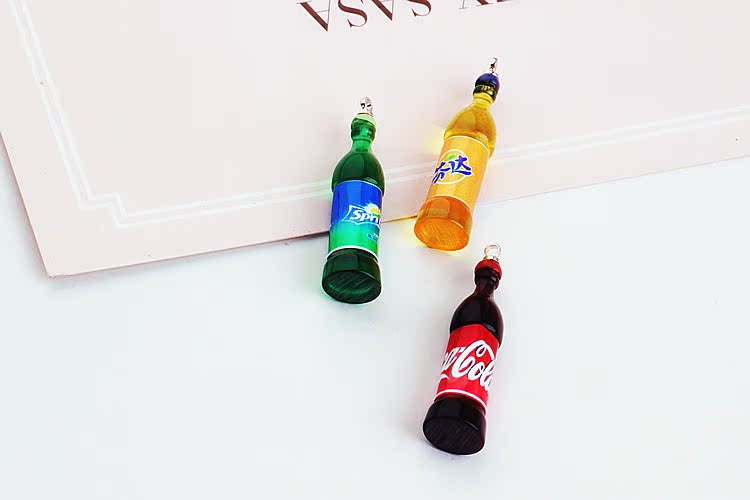 diy手工饰品配件树脂创意可乐雪碧芬达耳环耳坠耳饰材料挂件吊坠