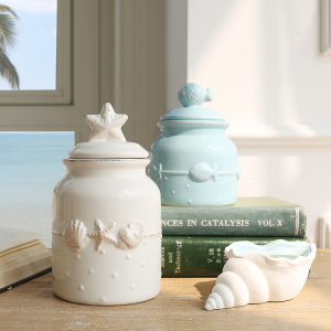 清新陶瓷海洋风收纳装饰器