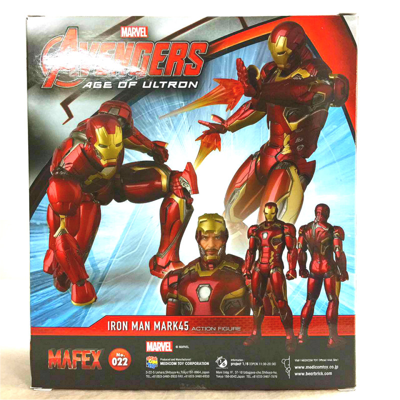 medicom mafex 022 复仇者联盟2 奥创纪元 钢铁侠 mk45 日版现货