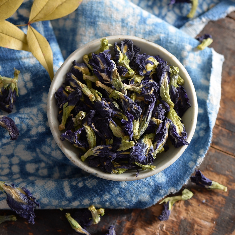 蓝蝴蝶花茶 进口泰国碟豆花养生花茶精选蝶豆花茶100g