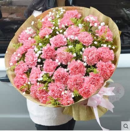 康乃馨百合花束生日鲜花速递成都花店母亲节教师节送妈妈长辈送花