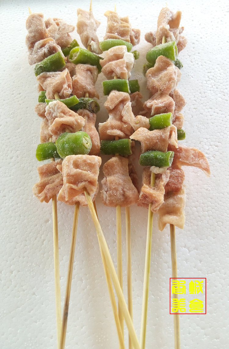 青椒肥肠串 20串/袋 烧烤肉串 全场烧烤串满66元四川