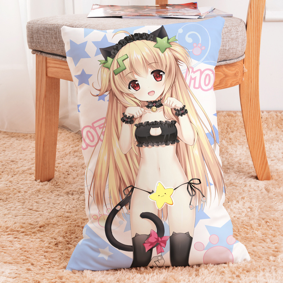 绝对萌域 萌羽生日礼物周边二次元女仆美女枕头动漫抱枕靠枕靠垫