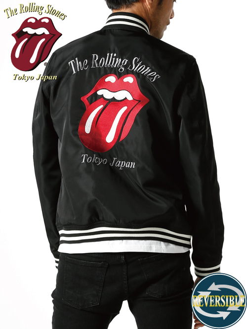 正品日本the rolling stones ×jackrose vintage滚石大舌头夹克