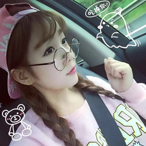 网红圆形框架复古眼镜