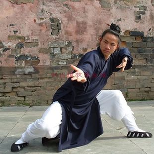 长袍道教法衣 太极拳服装武当太极练功服道袍套装道服男女练功