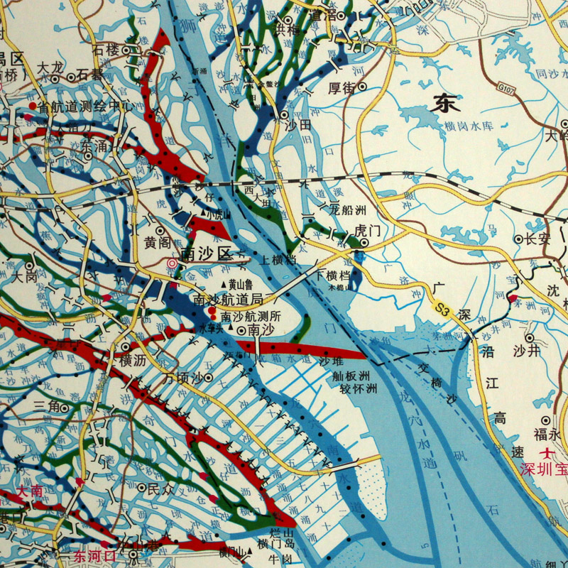 珠江三角洲地区航道图 1.16*0.