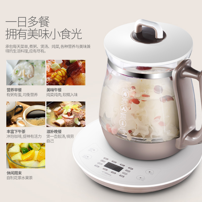 德尔玛加厚玻璃养生壶全自动多功能煎药壶花茶煮茶器电热烧水壶