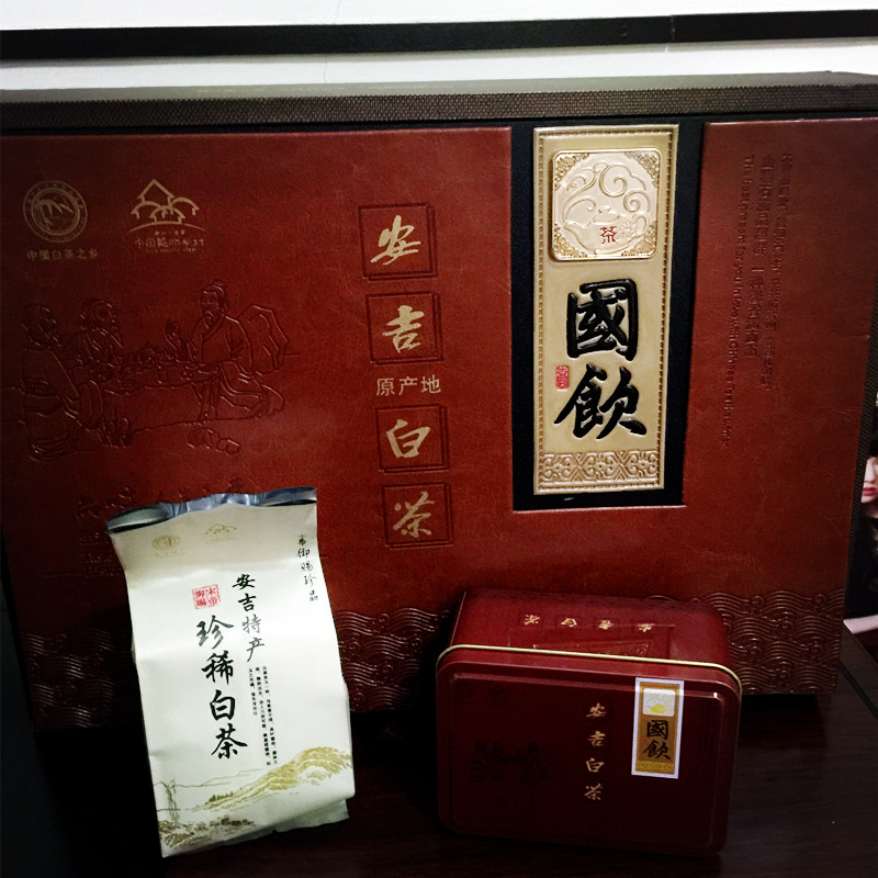 2016年新茶头采安吉白茶明前特级精品绿茶高档礼盒装250g正品特价