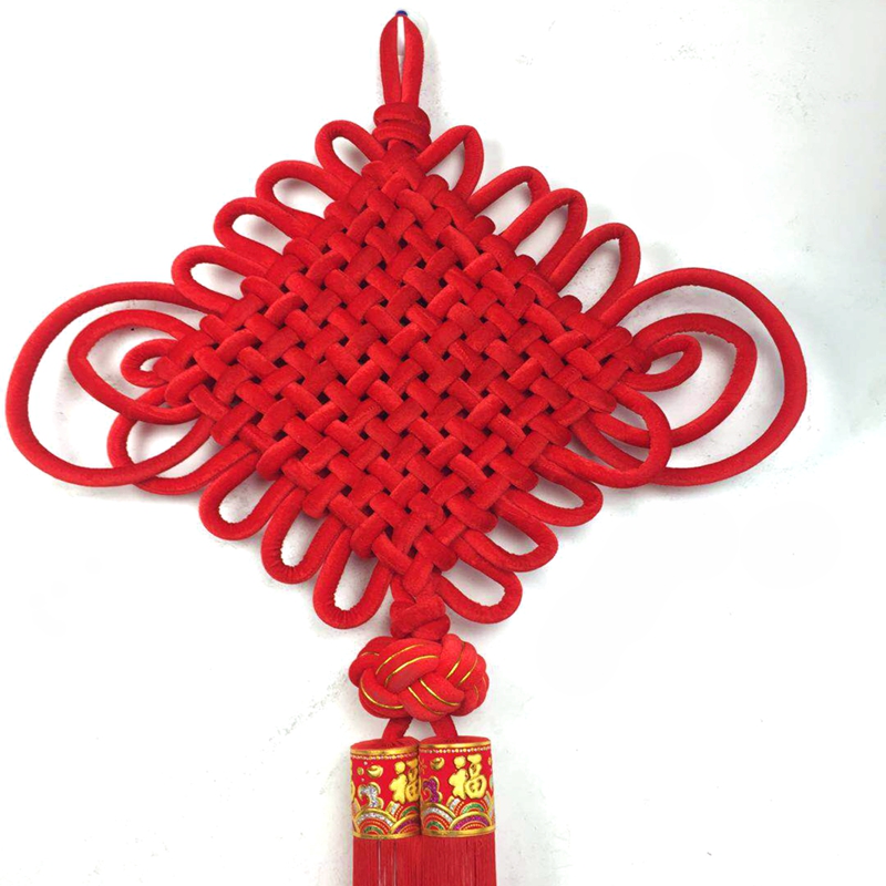 中国结客厅挂件中国节特色绳编高档流苏风水结