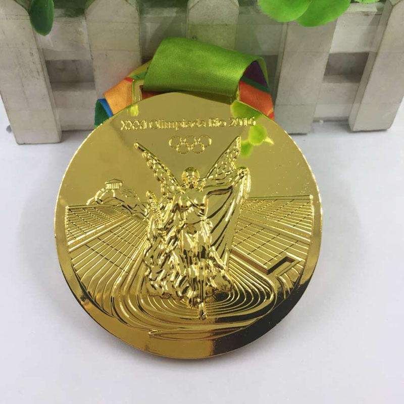 里约奥运会金牌奖牌仿制 伦敦金银铜牌210克 马拉松奖牌定做定制