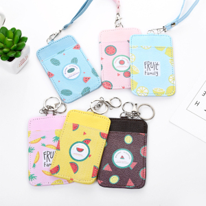 韩国文具皮质卡通水果卡套