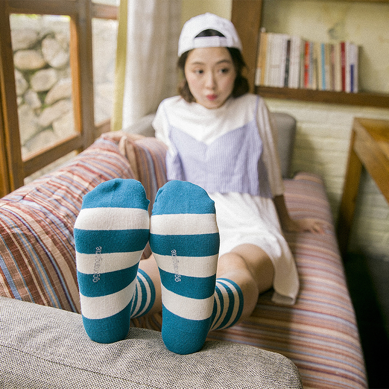 高筒袜子女纯棉条纹夏季长款过膝学生棉袜运动日韩版学院风美腿袜
