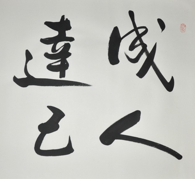 《成人达己,成己为人》浩贤堂行书字画手写书法作品真迹已装裱