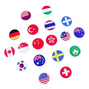 国美国国旗圆形刺绣徽章布贴衣服书包牛仔裤装