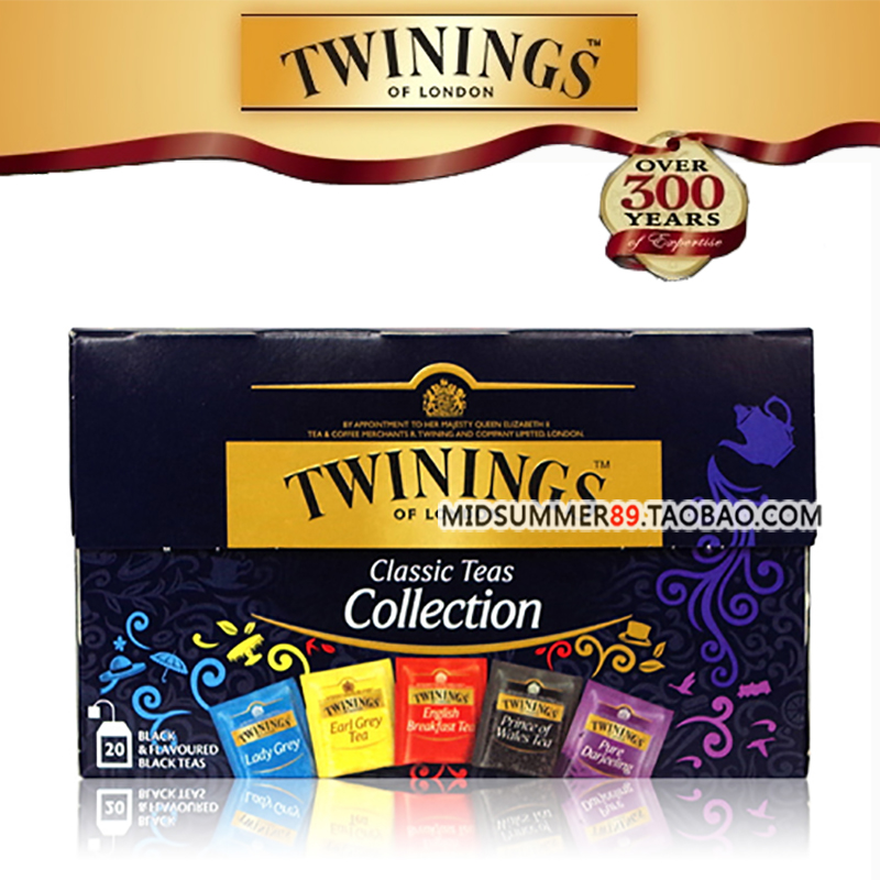 新品热卖英国原装川宁twinings经典红茶精选组20片独立茶包盒装