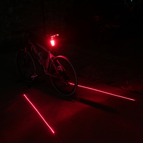夜骑激光尾灯自行车灯尾灯安全警示灯山地车后