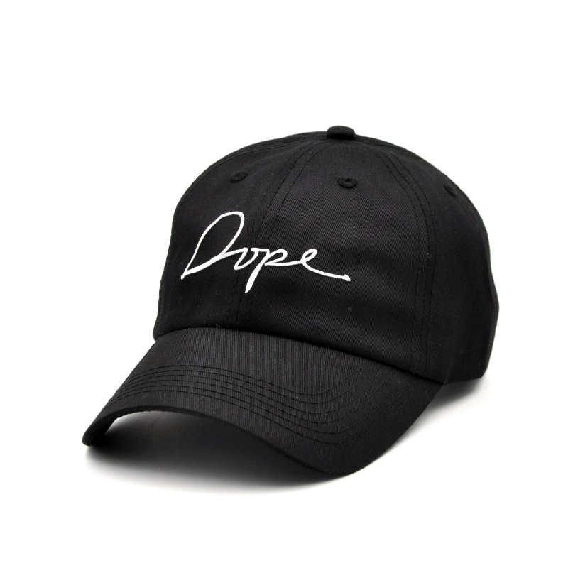 dope 美国 script logo 棒球帽 黑白双色入