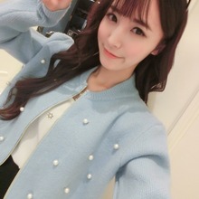 秋装 上衣学生加厚秋款 秋季 韩版 新款 外套冬装 宽松短款 女装 毛衣开衫