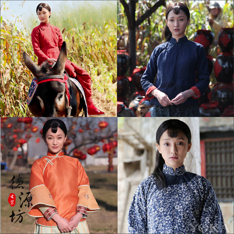 影视古装红高粱周迅九儿同款古装民国女古装农民装秀禾服丫鬟古装