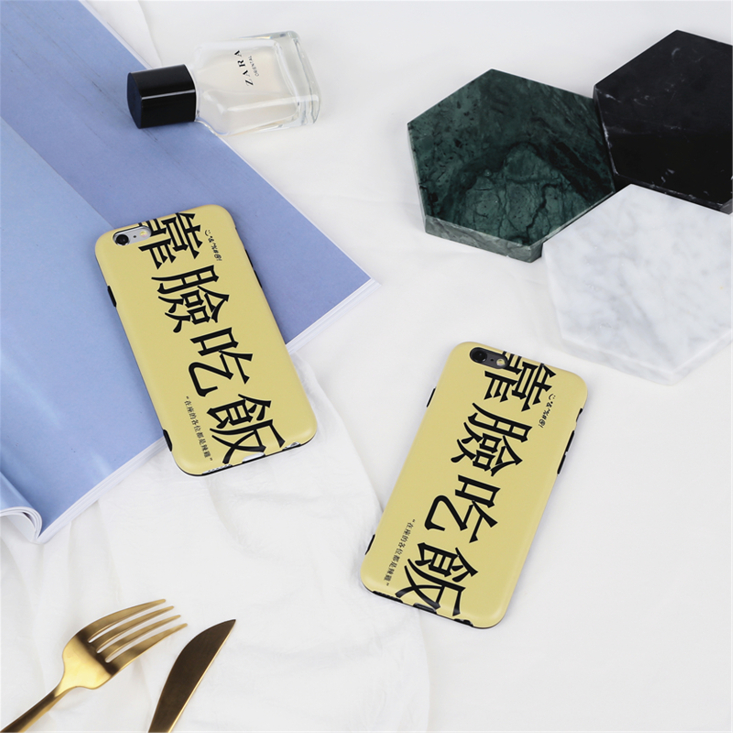 趣味创意之靠脸吃饭文字iphone7手机壳苹果6splus保护套全包软壳8