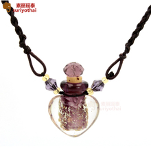 许愿瓶项链 精油瓶香薰吊坠 小夜光项链 时尚 琉璃女饰品 项链 韩版