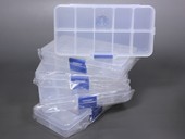 有盖 塑料 标本 高品质 收藏收纳盒 十格矿物标本盒矿物晶体教学