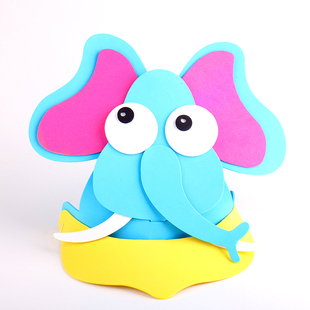 大象 英仑正品 幼儿教材 益智玩具 eva手工制作 动物帽子大象头饰