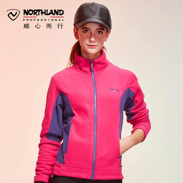 诺诗兰NORTHLAND秋冬抓绒衣女户外摇粒绒保暖防风外套GF042914
