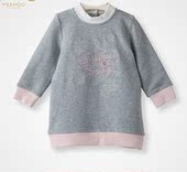 英氏正品童装2014秋冬新款女宝宝纯棉套头衫T恤外出服上衣144620