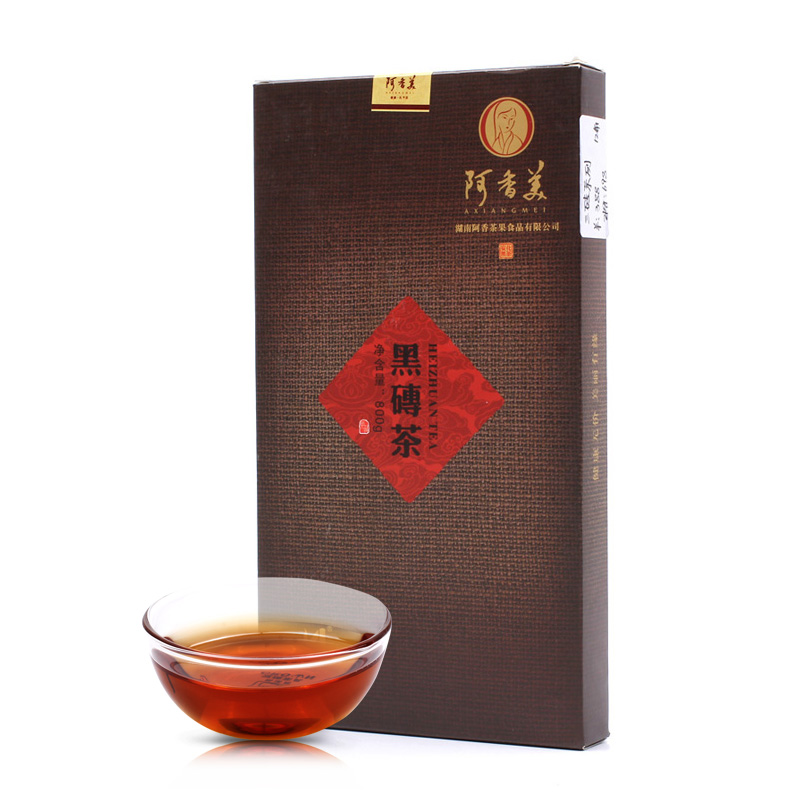 阿香美 黑茶湖南安化 金花黑砖茶茯砖茶原叶正宗陈年茶叶800g