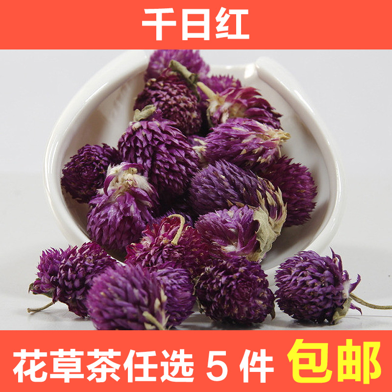 5件包邮 花草茶 特级千日红花茶 药材 农家自制 50克 2016