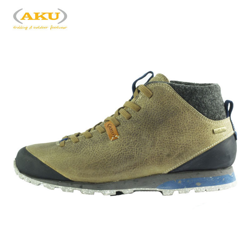aku 牛皮运动休闲鞋 男式耐磨中帮登山鞋徒步鞋bellamont mid gtx