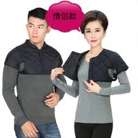 中老年冬季护肩保暖睡觉羽绒马甲背心护颈护肩