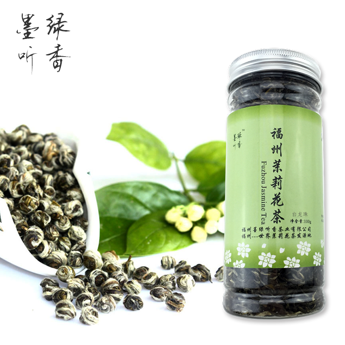 墨绿听香 福州茉莉花茶白龙珠 茉莉龙珠 银球 牡丹银球 绣球100克