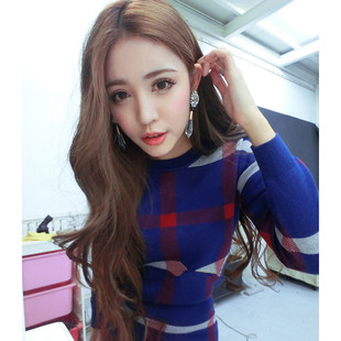 韩国假发女长卷发中分大波浪微卷逼真中长发蓬松修脸梨花头假发套